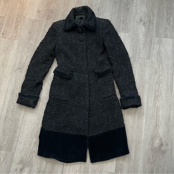 Zara Black long lined coat size S - Picture 1 of 9